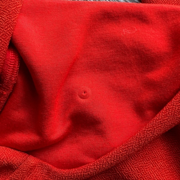 Free People Talk About It Coral Long-sleeve Mini Dress Flare Sleeves Size M - Picture 7 of 12